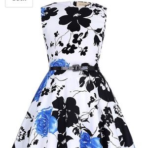 Floral fit & flare dress /60s / 70s/